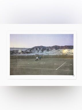 Lithograph by JR Prison - Basketball Tehachapi California Signed Art Print 28x40